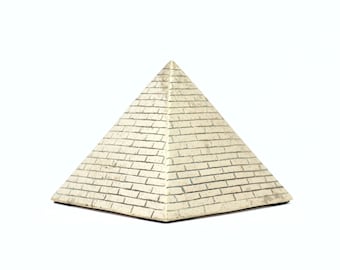 Large Brass Pyramid, Vintage Pyramid Figurine, Egyptian Decor, Travel Decor, Pyramid of Giza, Gifts