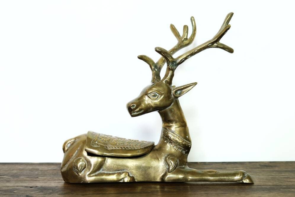 large brass deer