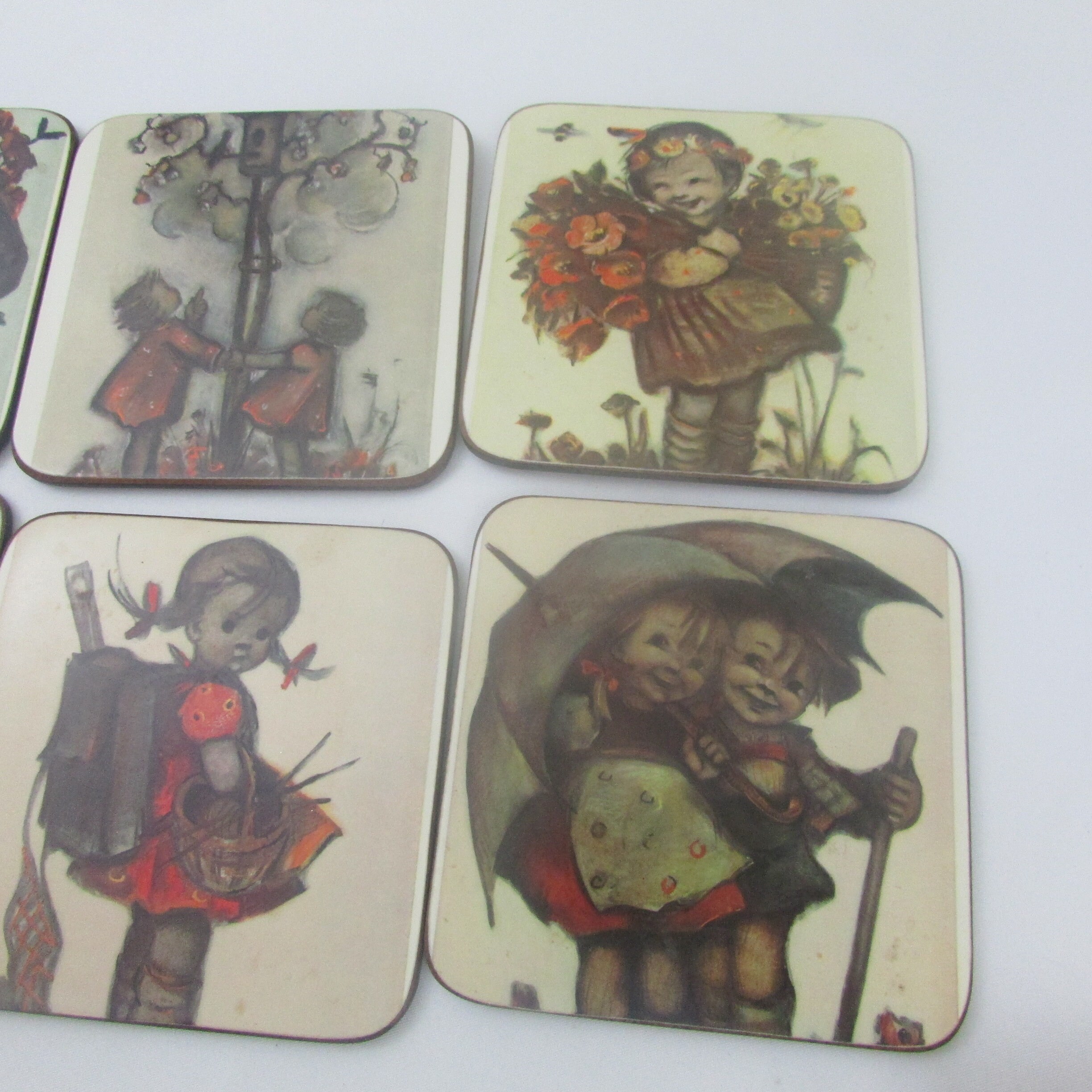 Pimpernel 6 Coasters Hummel Acrylic Cork Vintage England Etsy