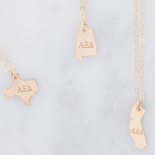 Alpha Xi Delta Sorority Necklace AXID Sorority Necklace Etsy