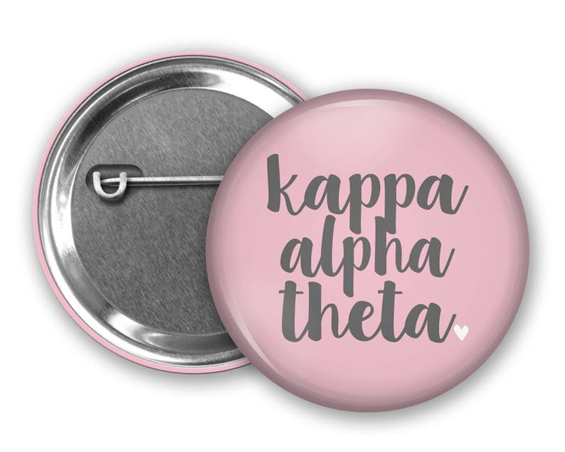 Kappa Alpha Theta Button Set Theta Pin Back Buttons Kappa - Etsy