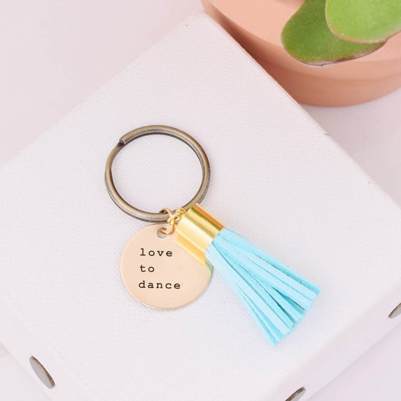 Love to Dance Keychain Tassel Keychain Dancer Key Chain | Etsy