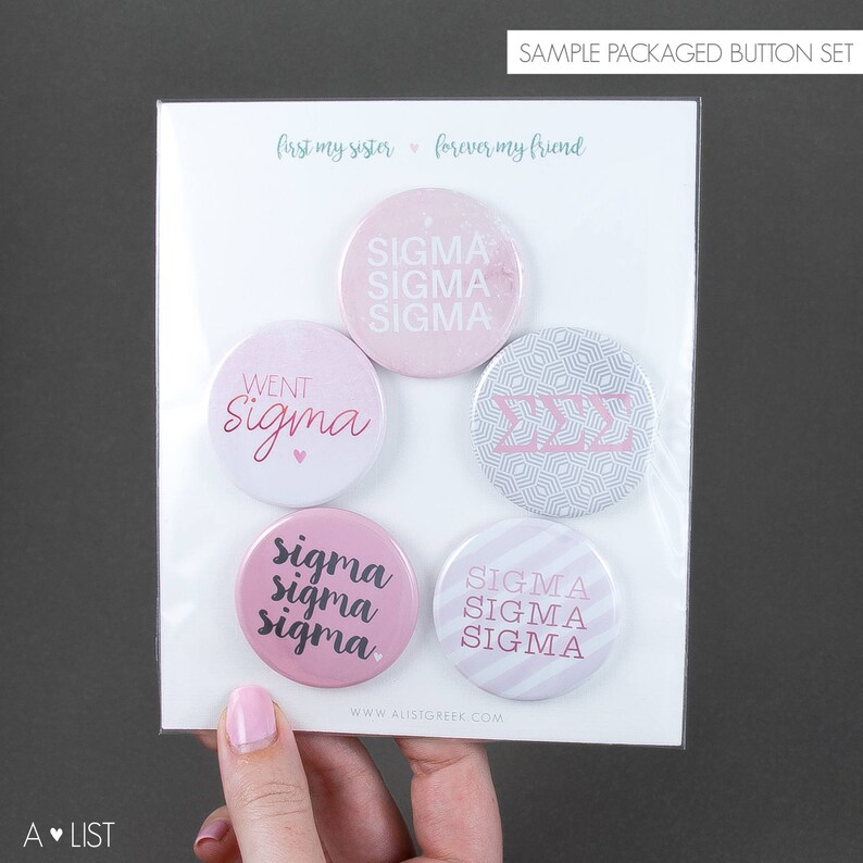 Alpha Xi Delta Button Set Alpha Xi Pin Back Buttons Axid Etsy