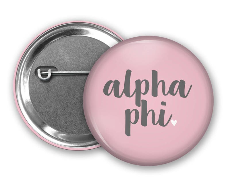 Alpha Phi Button Set Aphi Pin Back Buttons Alpha Phi - Etsy