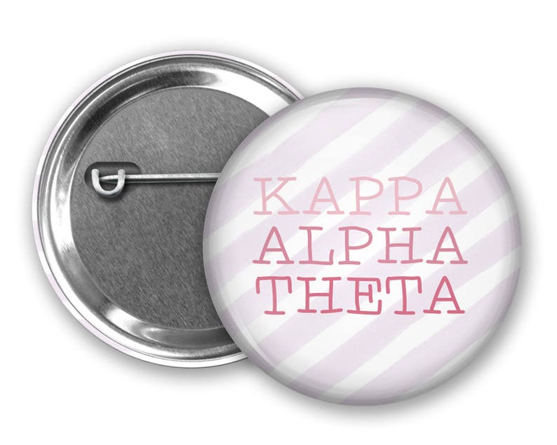 Kappa Alpha Theta Button Set Theta Pin Back Buttons Kappa - Etsy