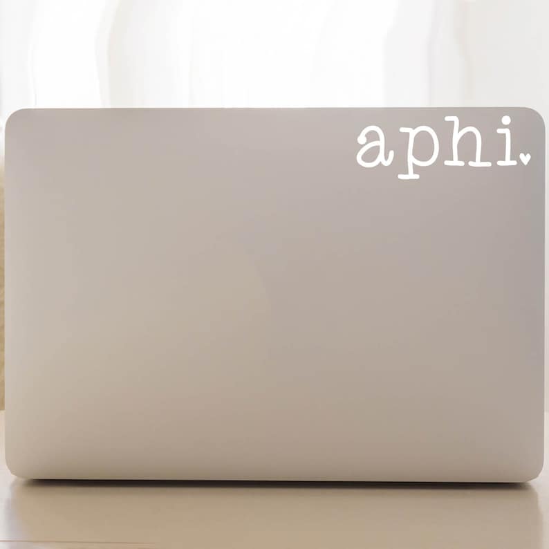Alpha Phi Stickers APhi Car Decal A Phi Vinyl Decal Pack Alpha Phi Decal Pack Sorority Decal Set of 6 Laptop Decal APhi Decal