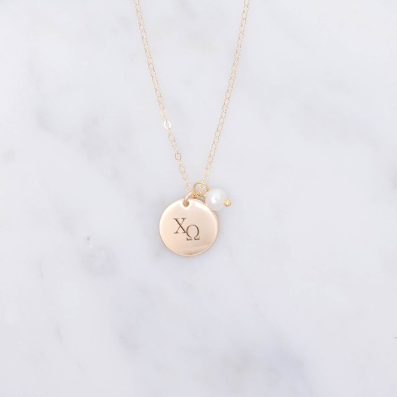 Pearl Chi Omega Necklace ChiO Pearl 