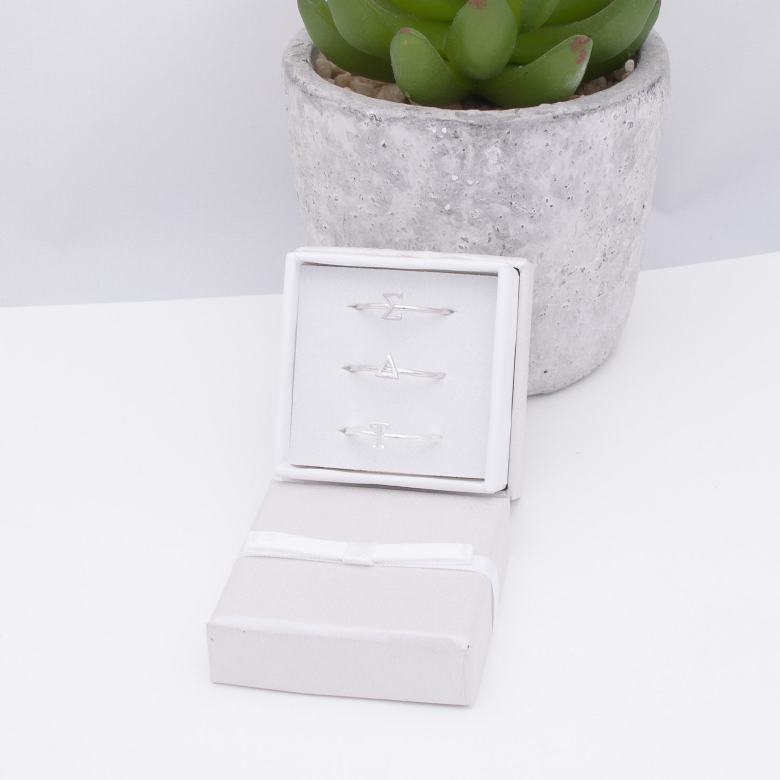 Sigma Delta Tau Stack Rings Sigma Delta Tau Sorority Gift Etsy