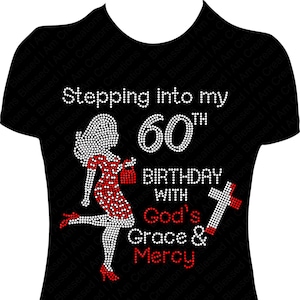 60th Birthday Rhinestone Shirt: Stepping Into Graceful Sixties
