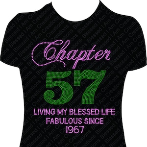 Chapter 57 Fabulous Since 1967 Rhinestone Shirt, 57th Birthday Blingg Shirt