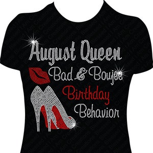 August Queen Bad & Boujee Birthday Birthday T-Shirt August Queen Bad & Boujee Birthday Birthday T-Shirt