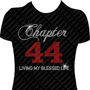 Chapitre 44 T-shirt d'anniversaire à strass : Ma vie bénie