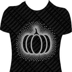 Camisa de Halloween con calabaza y diamantes de imitación