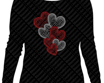 Roomservice888 heart rhinestone カットソー♡ Roomservice888 heart rhinestone カットソー♡