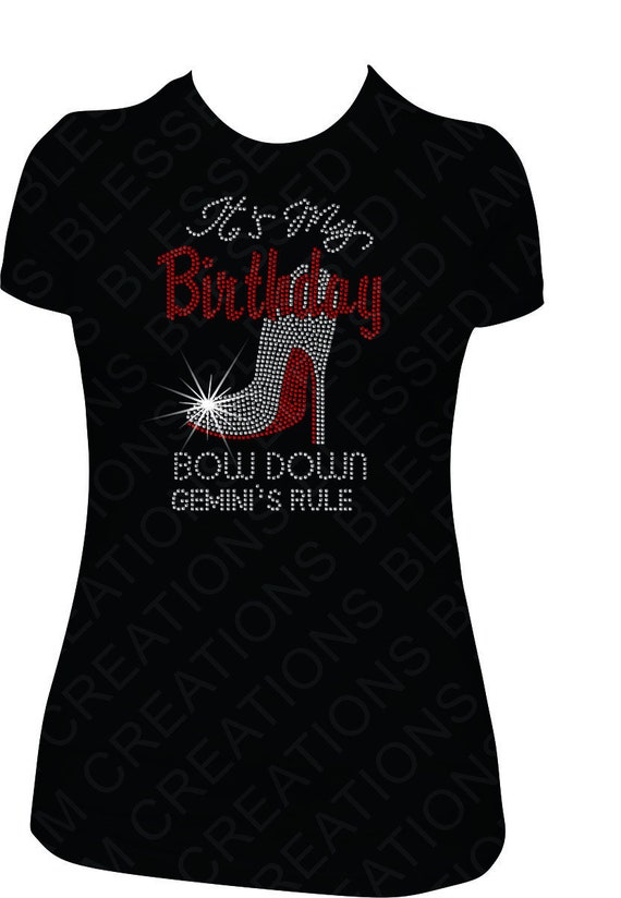 Cest Mon Anniversaire Avec Chaussure Fond Rouge Strass Etsy