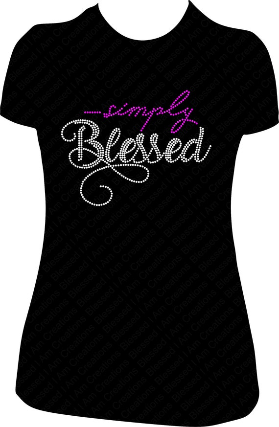 Simply Blessed Rhinestone Shirt: Swirl Bling Tee