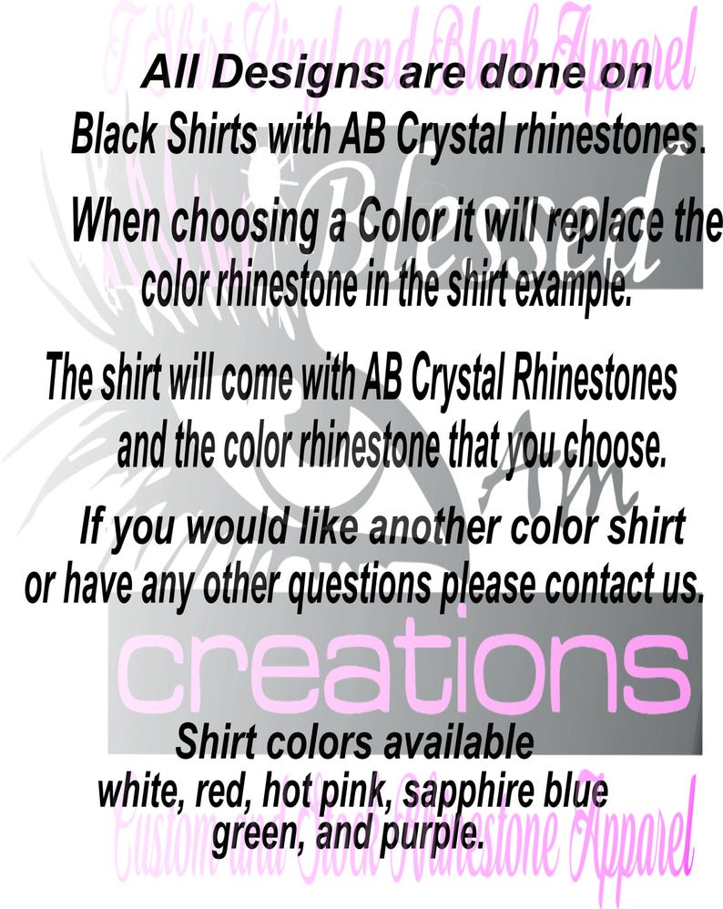 Simply Blessed Rhinestone Shirt: Swirl Bling Tee image 6