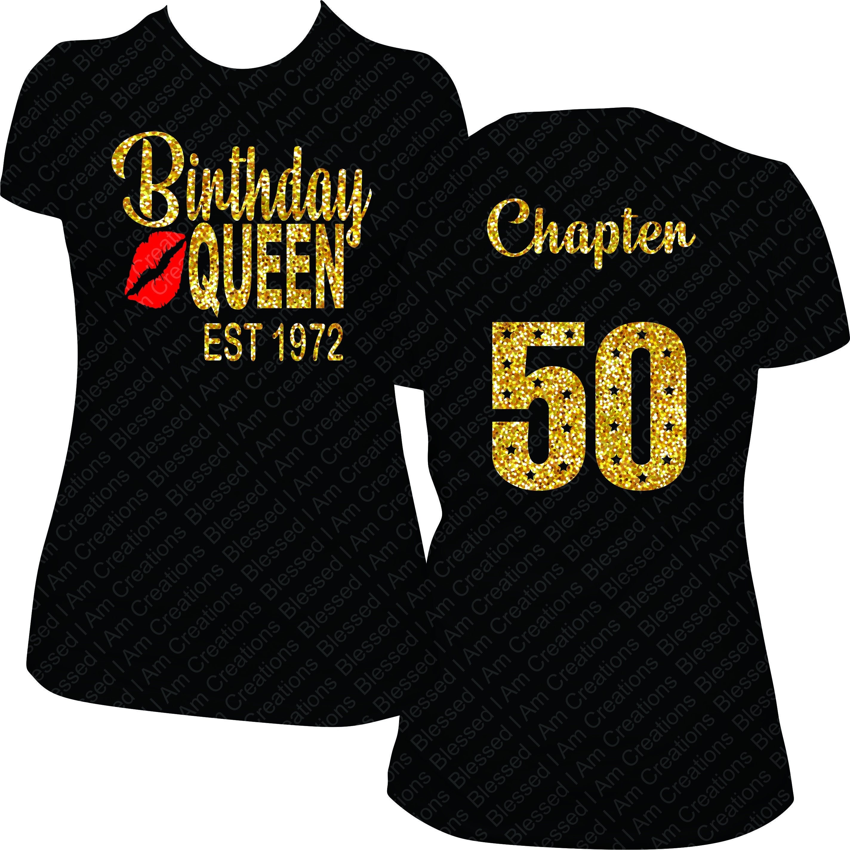 Custom bling birthday shirts Clearance