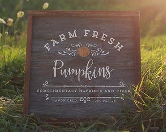 Farm Fresh Pumpkins SVG, Fall SVG, Farm Fresh Pumpkins SVG cut file