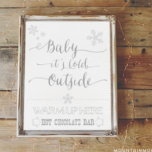 Baby it's Cold Outside Hot Chocolate Bar Printable Kit, Christmas Printable, Christmas Digital Design, Winter Print, Hot Chocolate Bar Kit image 6