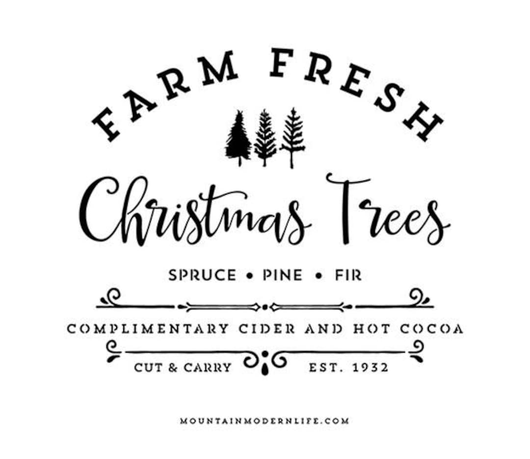 Farm Fresh Christmas Trees SVG File Christmas SVG Christmas - Etsy Canada