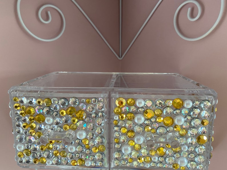 Customizable Rhinestone Makeup Organizer Etsy