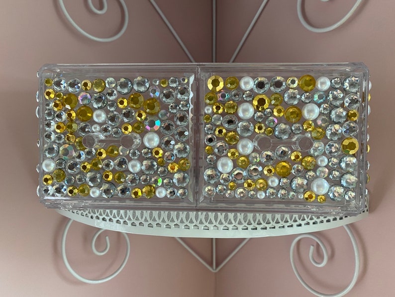 Customizable Rhinestone Makeup Organizer Etsy