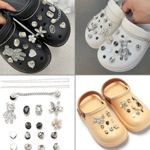 18PCS for Croc Charms Bling Flower Shoe Charms Cute Fashion Decoration Set Clog