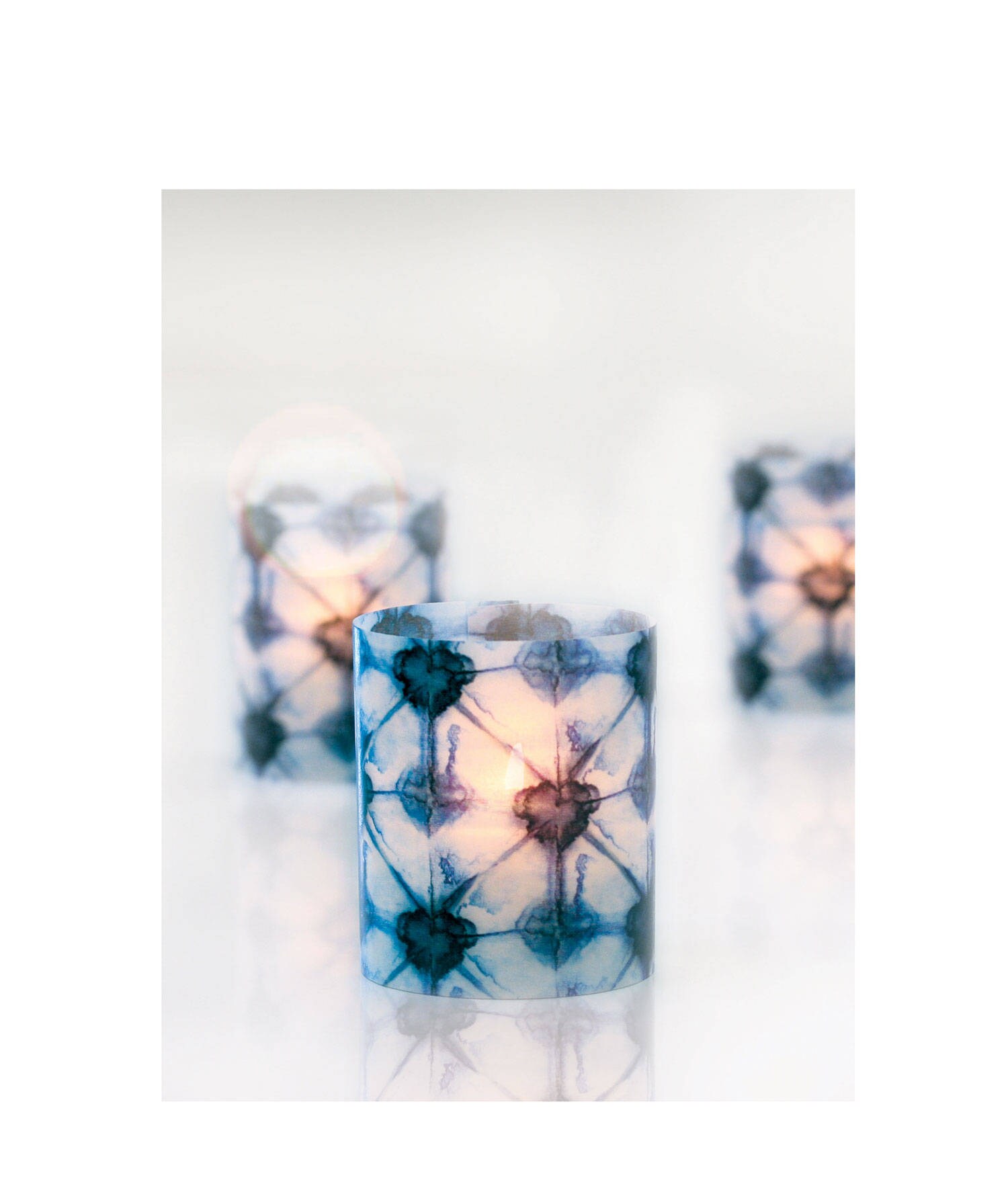 Candle Wraps for votives and tea lights Shibori vellum Etsy