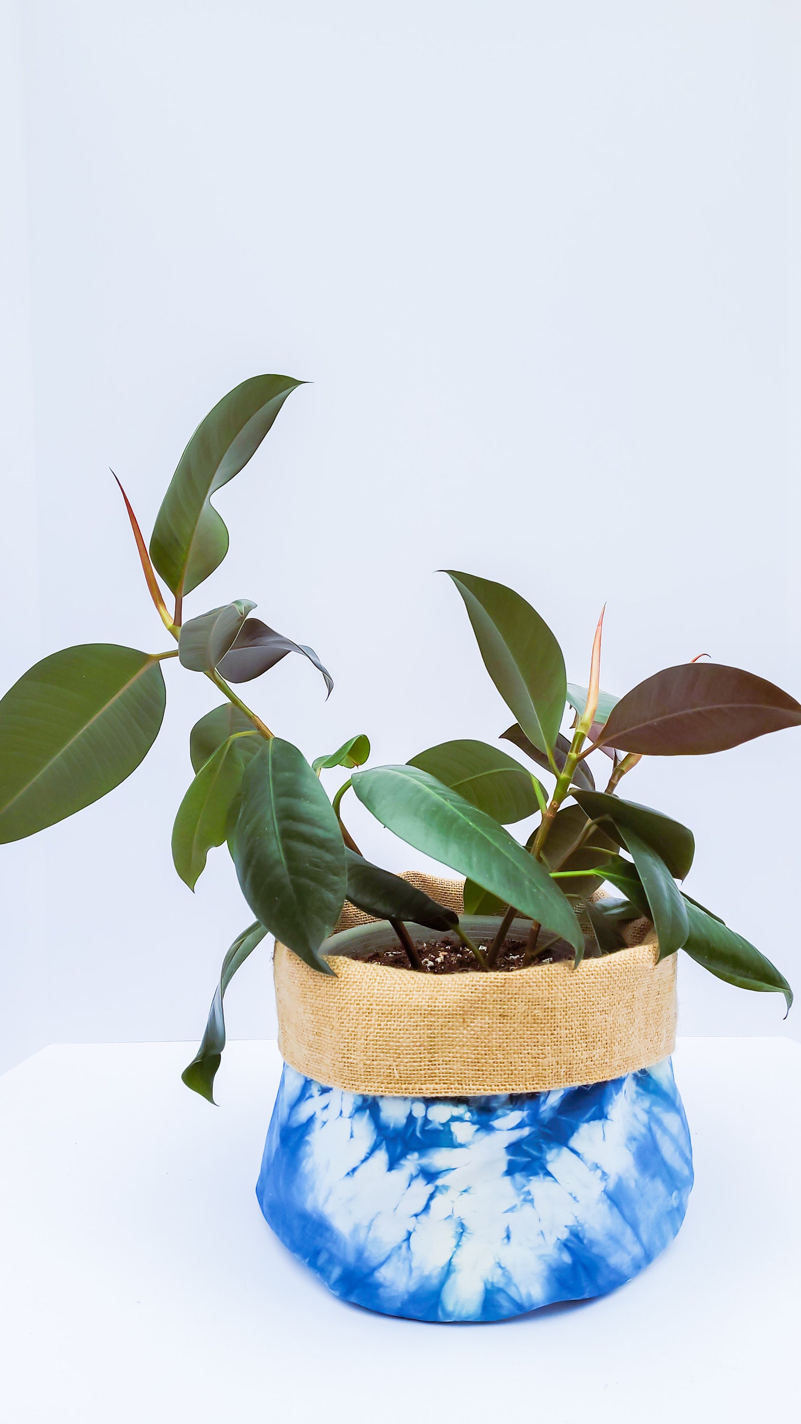 Reversible Plant Pot Cover I Hand Dyed & Burlap Etsy UK