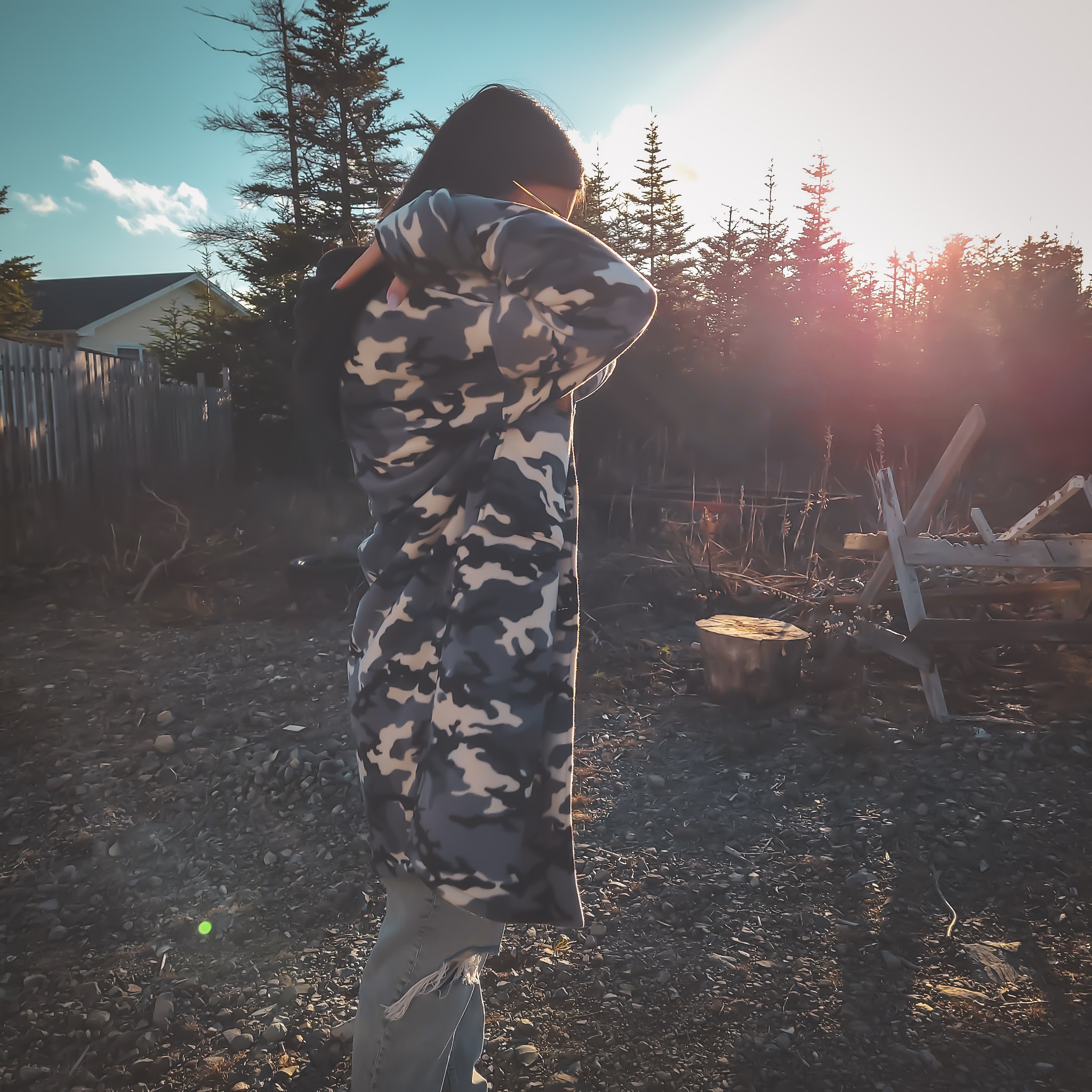 grey camo winter jacket