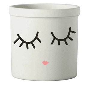 Face Decal for Flower Pot - Vinyl Decal - Flower Pot Sticker - Gardening Decor - Flower Pot Decal