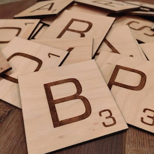 Laser Cut 4&quot; Letter Tile SVG DXF: Home Decor Template (Digital Download)