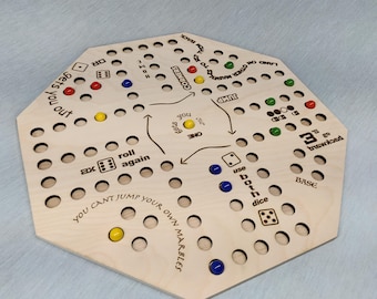 Marble Mayhem Board Game, Laser Cutter, Digital Download, .svg, .dxf, .lbrn