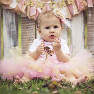 1st Birthday Tutu, Light Pink and Gold Tutu, Princess Tutu, Star Tutu