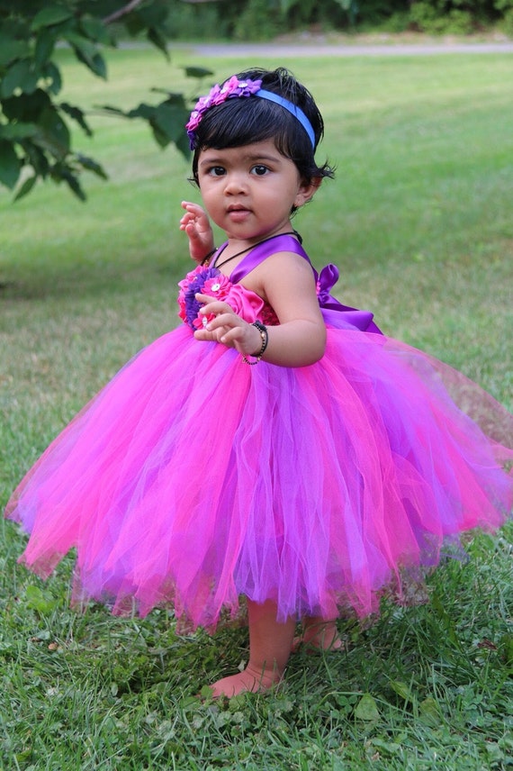 tutu dress pink and purple Sweet Wink Tank Tutu Dress