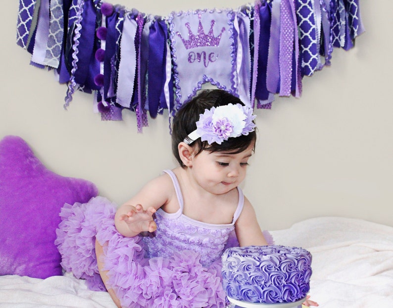 Purple Princess Crown Wall Banner Can Be Used as a High Chair Etsy