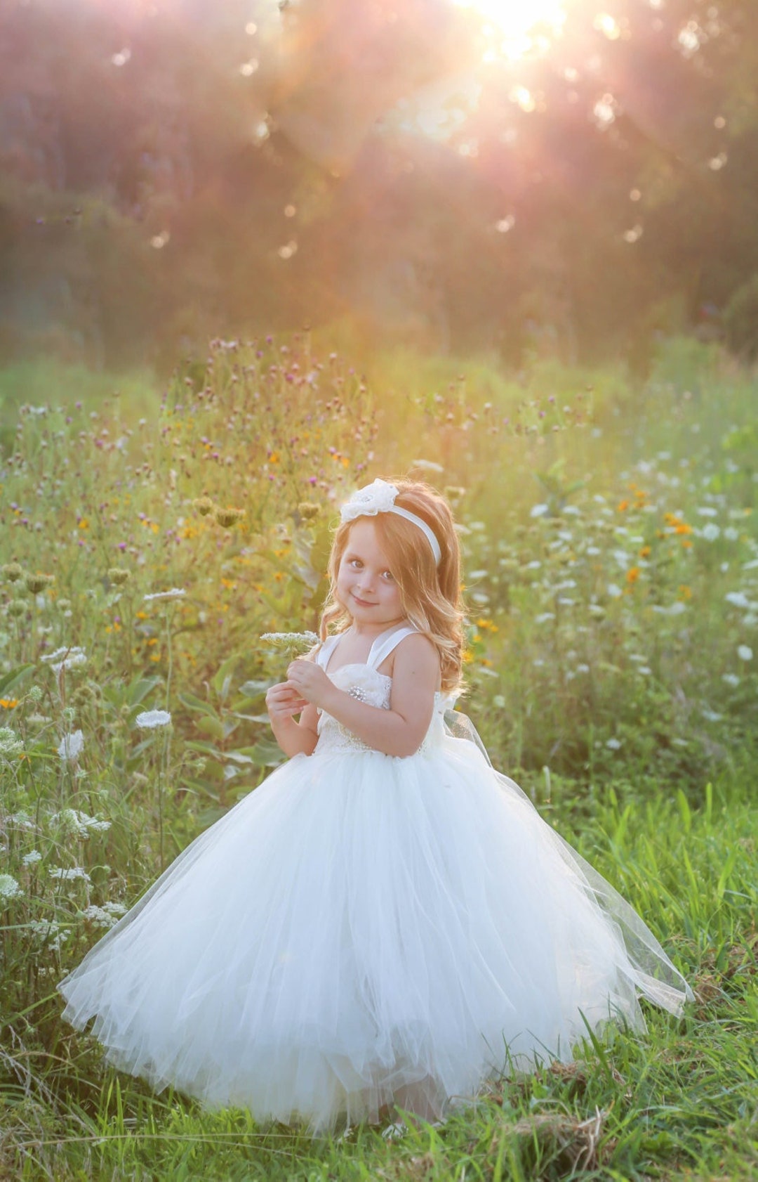 Cream Lace Flower Girl Dress - Etsy