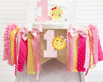 Sun Sunshine 1st Birthday High Chair Banner, Can Do Custom Themes, High Chair Banner, Sunshine Banner, 1st Birthday Cake Smash, Wall Banner