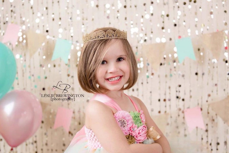 Pink and Gold Flower Girl Dress Pink Pink and Gold 1st Birthday Dress Mint and Gold Birthday Tutu Dress