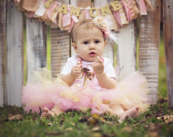 1st Birthday Tutu / Pink and Gold Tutu / Princess Tutu