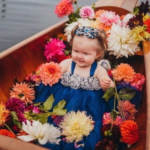 Navy Flower Girl Dress