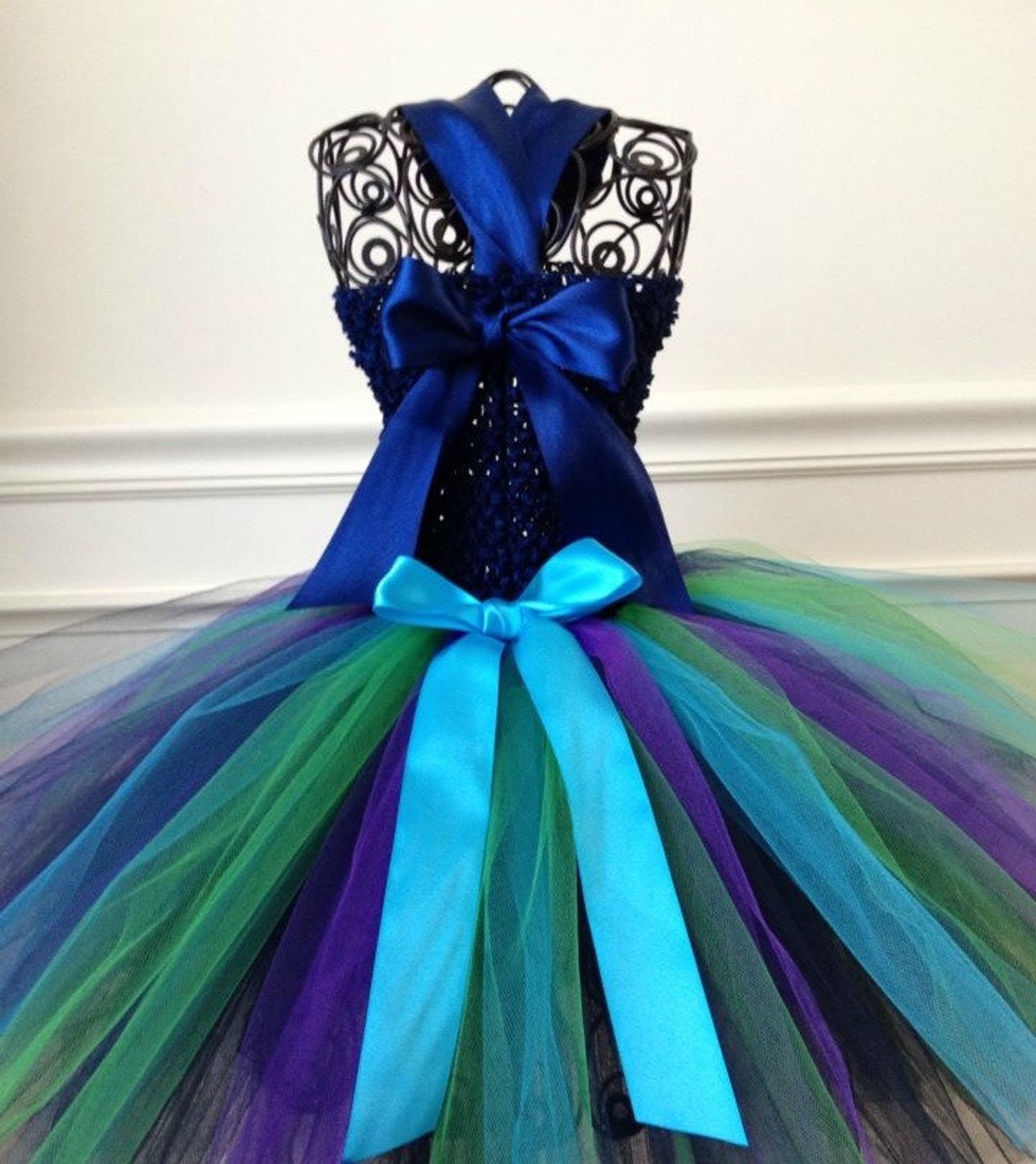 Fleur Short Dress in Flori Peacock