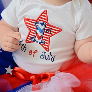 My First 4th of July Tutu Outfit, 4th of July Outfit, Fourth of July Tutu, 1st Fourth July Outfit image 5