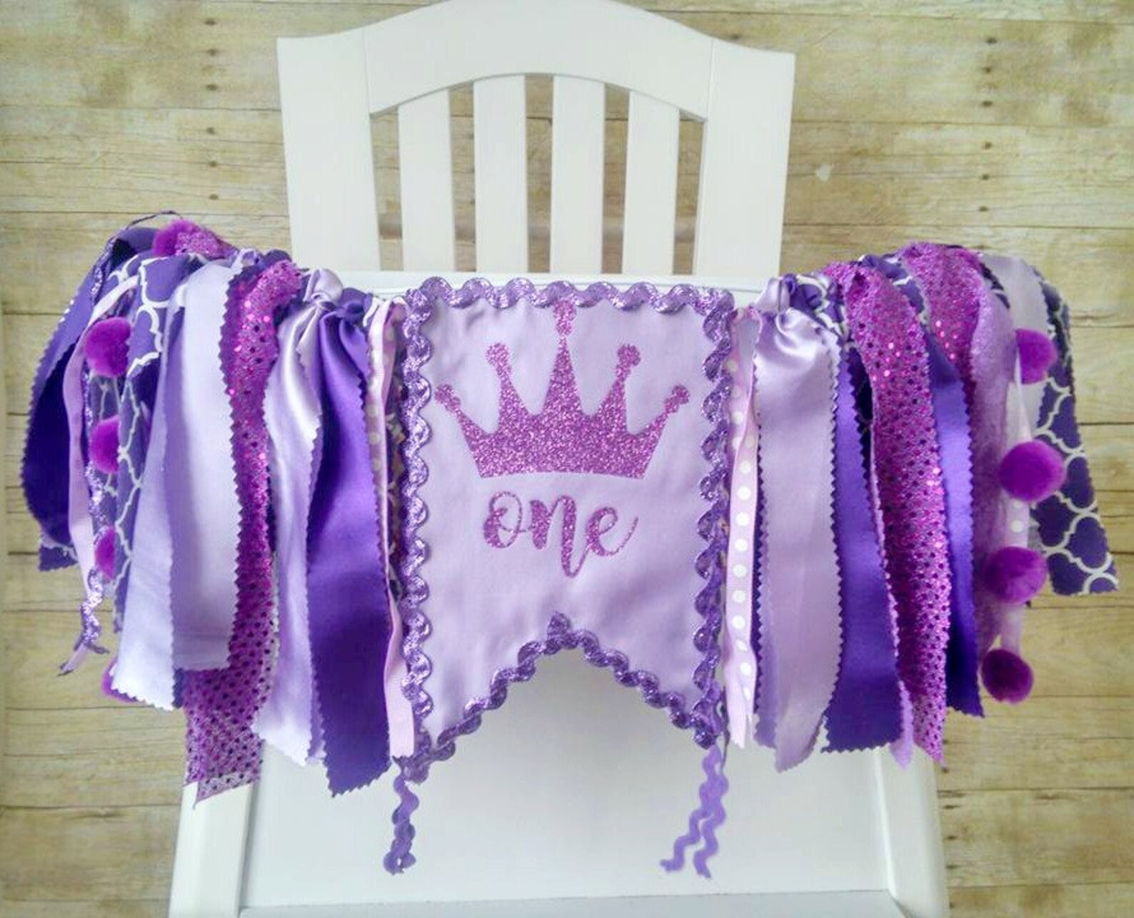 Purple Princess Crown Wall Banner Can Be Used as a High Chair Etsy