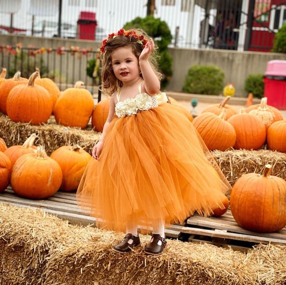 Cream and orange clearance dress