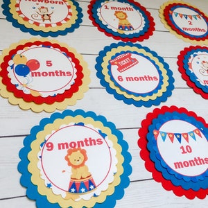 1st Birthday Circus High Chair Banner, Fabric Banner, Circus Birthday, Wall Garland, Carnival Birthday, Monthly Banner, Centerpiece image 4