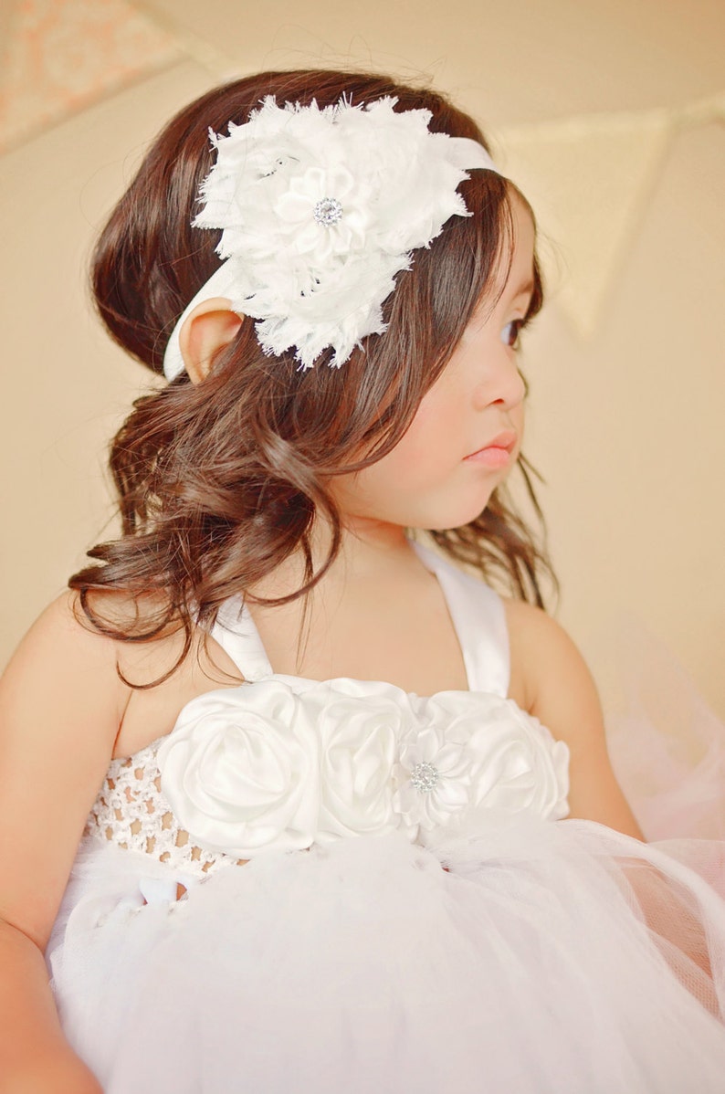 1st Birthday Baby Dress Communion Tutu Dress Custom Flower Girl Dress Angel Tutu Dress White Flower Girl Dress