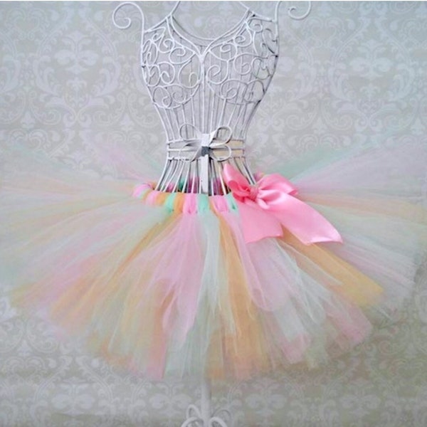 Pink Gold Mint Tutu, 1st Birthday Tutu, Newborn Tutu