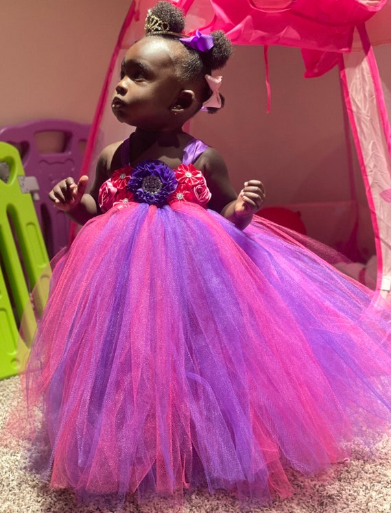 tutu dress pink and purple Girls' Purple Perfection Tank Tutu Dress Size: 6-12m By Mila & Rose